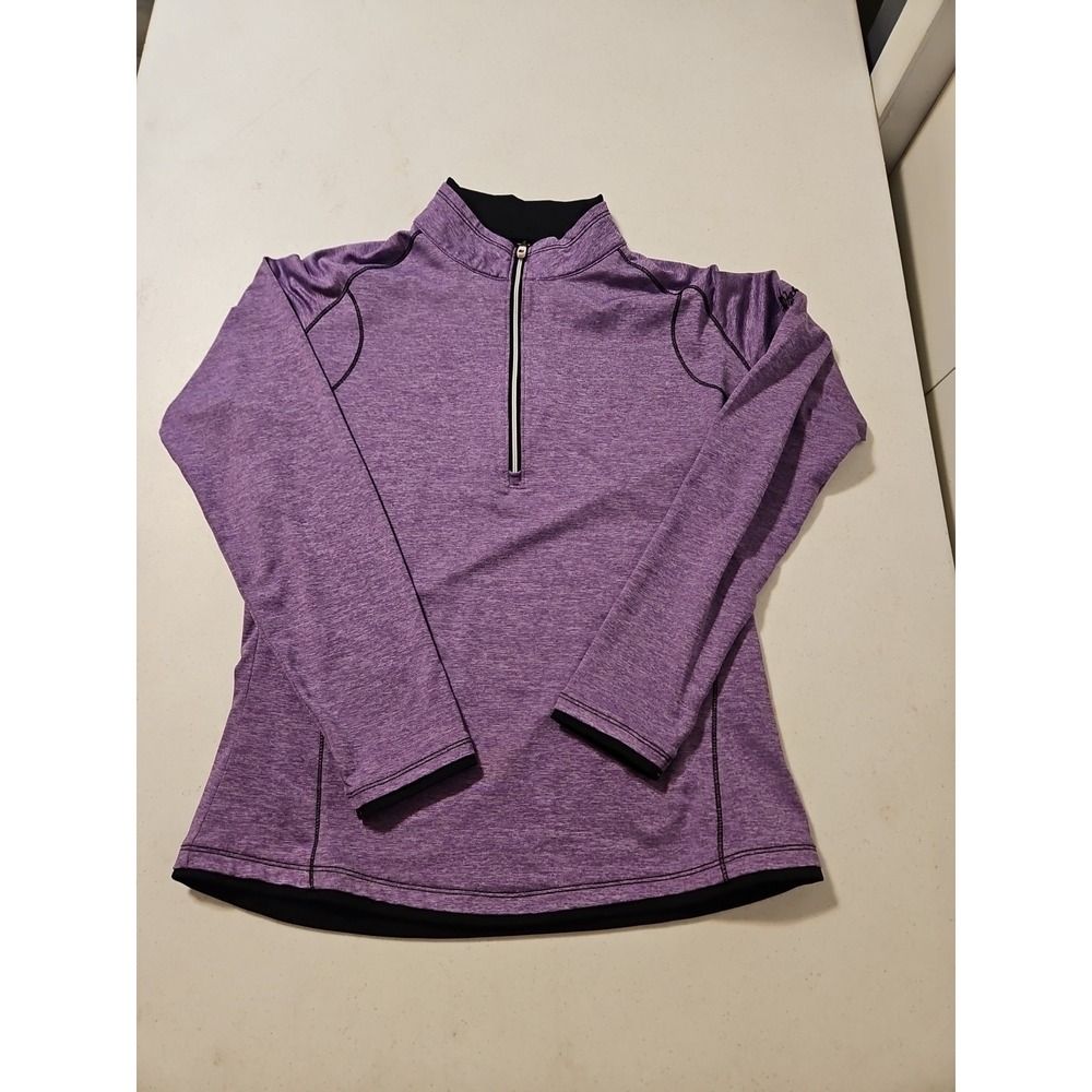 Footjoy Pullover Women Small Purple 1/4 Zip Golf Outerwear Activewear FJ (A1003)